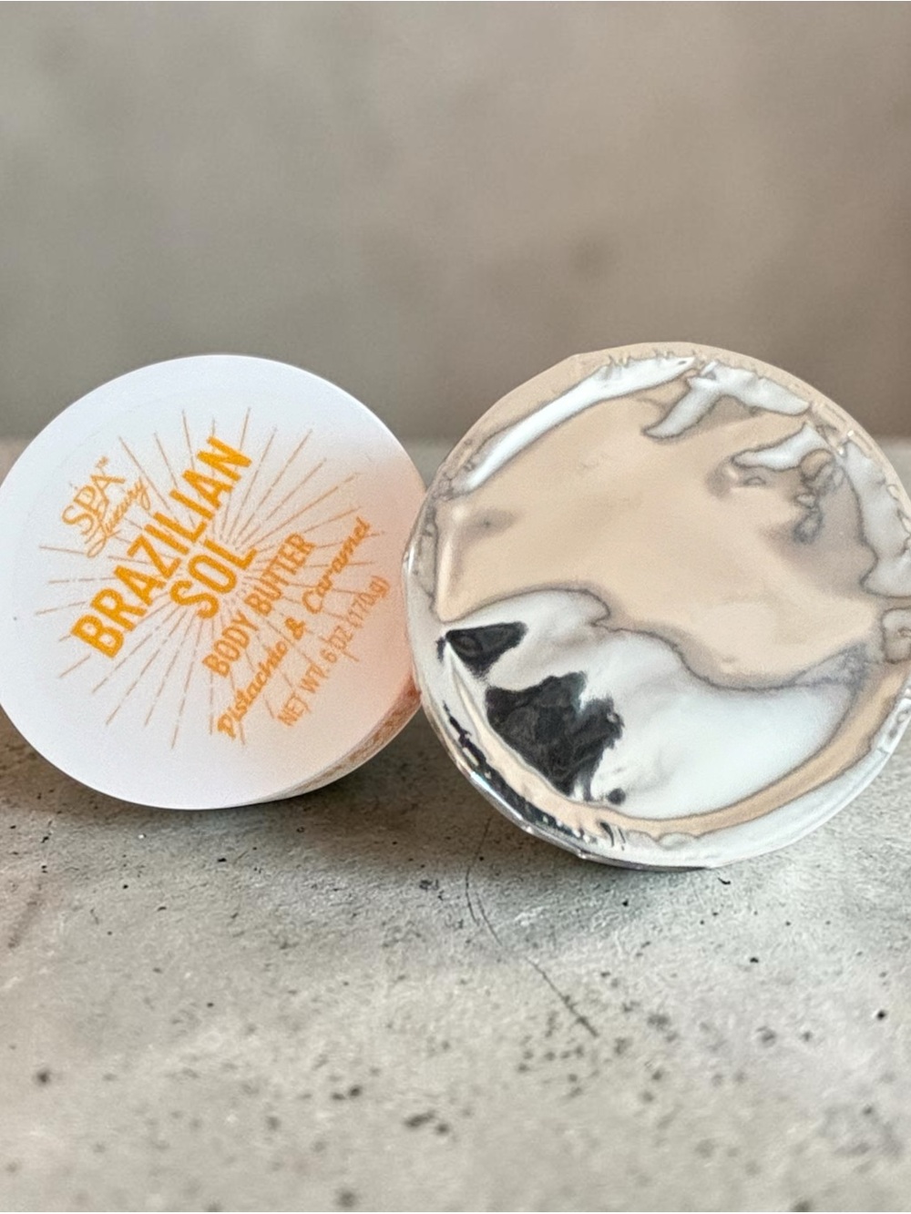 Pistachio & Caramel Body Butter - Orange/White - Picture 2 of 3